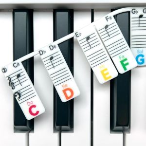 Eversalute 88 Keys Full Size Piano Notes Guide For Beginner Removable Piano Keyboard Note Labels For Learning Made Of Silicone No Need Stickers Reusable For Kids Student