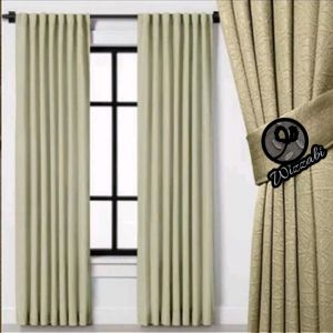 Gorden jendela import tebal bahan blackout serat embos polos mewah murah tirai pintu kamar