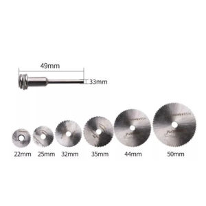 Tools ใบเลื่อยวงเดือนเล็ก ตัดไม้ พลาสติก 22-50 mm 7 ชิ้น งานตัดแบบละเอียดสำหรับ เครื่องเจียร และ สว่าน T-014
