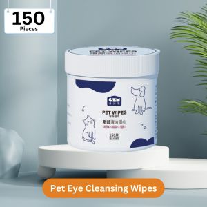 Cat Smart Pet Wet Wipes | Eye & Body Wipes for Cats & Dogs | No Rinse | 80PCS/150PCS