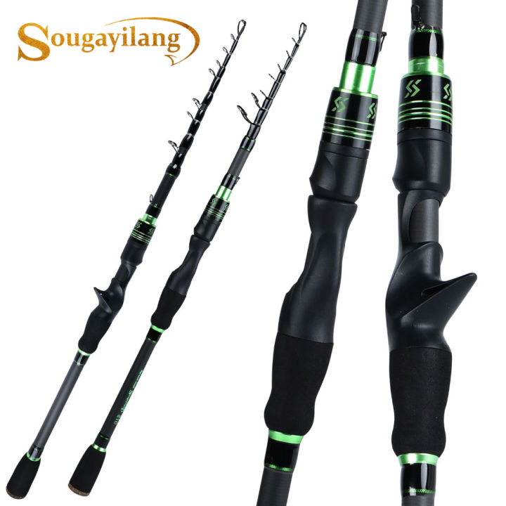 Fishing Rod Carbon Telescopic Fishing Rod Spinning Power MH 1.8