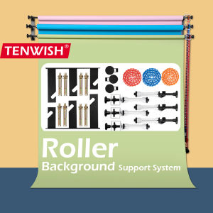 Tenwish Photography Roller Wall Mounting Manual Background Support System for Holding 3 Backdrops Photoshoot Studio Equipment (1 / 2 / 3 /4/6 Roller)