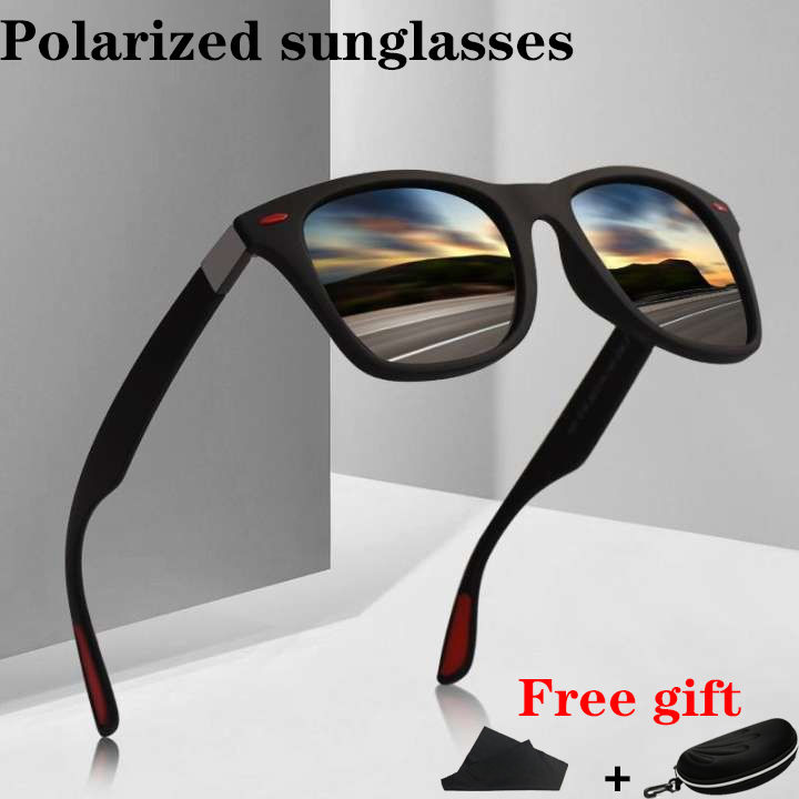 Polarized sunglasses UV400 protection classic style square frame