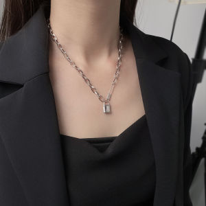 GIONERIL Vòng Cổ Kẹp Giấy Ổ Khóa Bằng Thép Không Gỉ Vàng 14K Cho Nữ Phụ Kiện Trang Sức Không Gây Dị Ứng