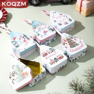 [COD] KOQZM KITCHEN Christmas Decor Tinplate Box Storage Box With Lanyard Candy Biscuit Box Jewelry Storage Party Favors Christmas Tree Decoration