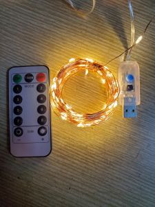 Dây đèn led đom đóm Fairy Light kèm remote chỉnh 8 chế độ nháy (cổng USB)