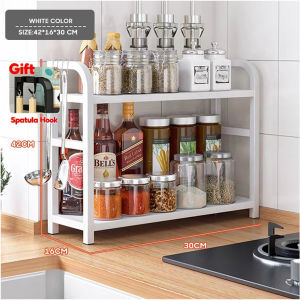 Microwave Oven Rack Multi-purpose Carbon Steel Rack Adjustable Organizer Save Space Kitchen Shelf