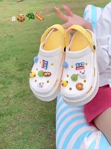 [Free Shipping] WomenS Thick-Soled Clogs Summer Outdoor Wear Durable Non-Slip Thickened Closed-Toe Half Slippers For Summer