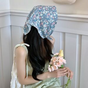 NCUMBE ครีมกันแดดป้องกันแสงแดด ผ้าพันคอสี่เหลี่ยมขนาดเล็ก ผ้าพันคอผ้าพันคอผ้าพันคอ ที่คาดผม ผ้าพันคอพิมพ์ลายดอกไม้ แฟชั่นสำหรับผู้หญิง อุปกรณ์เสริมเสื้อผ้า ผ้าโพกศีรษะ สำหรับผู้หญิง