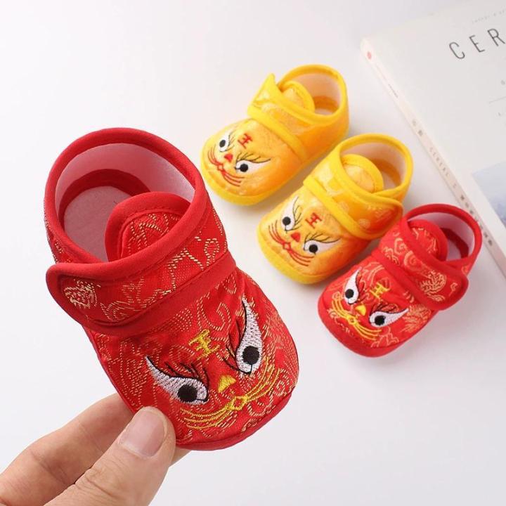 Baby Shoes Chinese Traditional Tiger Head Shoes Non-slip Toddler