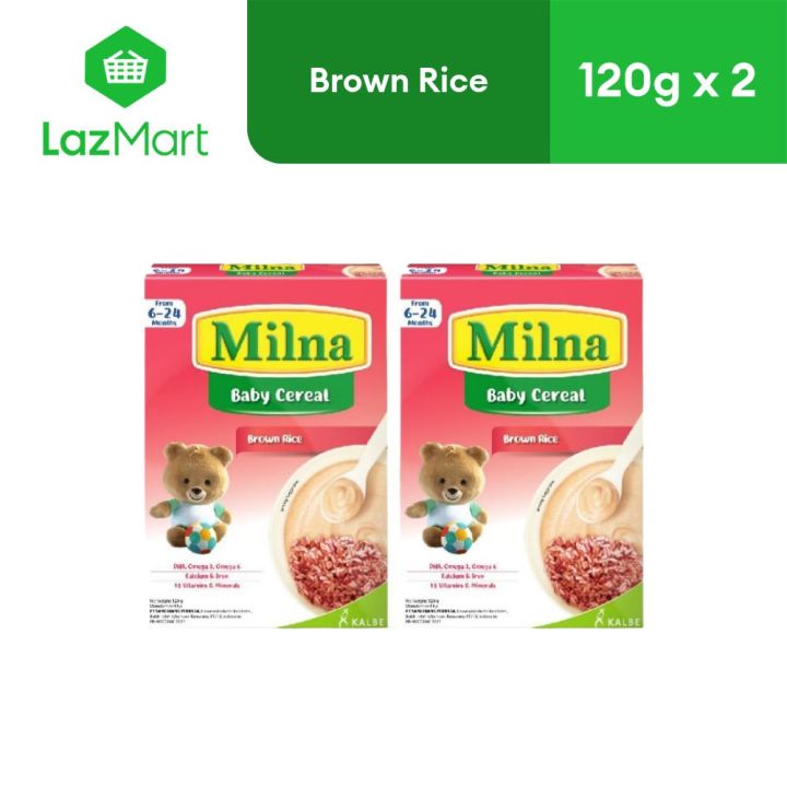 Milna Baby Cereal 6+ Brown Rice 120g x Healthy Baby Cereal For