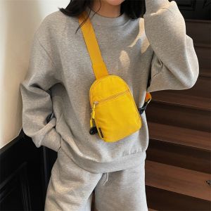 BELLERY Large Capacity Chest Bag Nylon Multifunctional Waist Bag Lightweight Korean Style Crossbody Phone Pouch Male