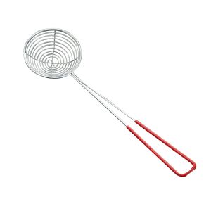 G5967 Vợt múc Topping trân châu vợt múc lẩu inox cán đỏ siêu bền GA625