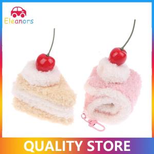 [Eleanor] Kawaii Simulation Food Plush Keychain Creative Sandwich Hamburger Cake Keyring Bag Pendant Key Accessories Couple Gifts
