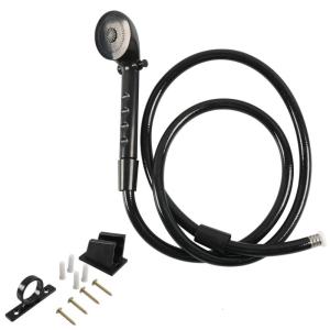 Lightweight Shower Tubing 1.5M ABS Plastic Construction Compact Storage Design Adjustable Flow Showerhead for Recreational Vehicles