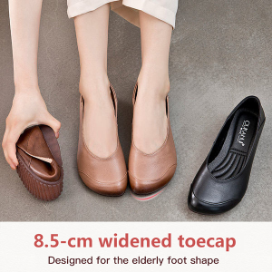 Single Shoes Women Comfortable Chunky Heeled Loafers (Shortened Title)