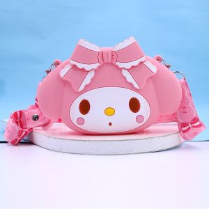 Tas Rubber Silikon Kuromi Lucu Baru Tas Selempang Anak/Tas Slingbag Rubber Sanrio