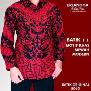 Baju Batik Pria Populer: Kemeja Batik Pria Lengan Panjang Modern & Elegan