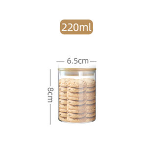 Angola Toples Kue Kaca Borosilikat Serbaguna L20-L24 Toples Bumbu Dapur/ Food Storage Jar