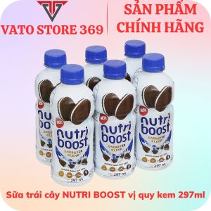 Nước uống sữa trái cây NUTRI BOOST hương bánh quy kem chai 297ml