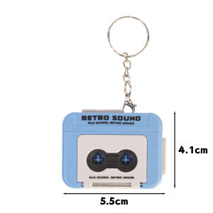  New Small Box Recorder Music Keychain Storage Box Retro Keychain Mini Player Commemorative Key Christmas Festival Gift