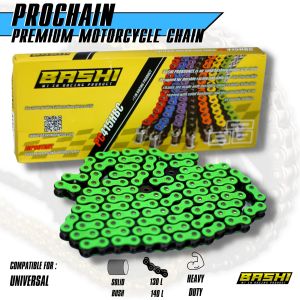 RANTAI MOTOR WARNA 130L SOLID BUSHING BASHI  415H 428H 520H HEAVY DUTY COLOURED