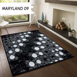 MARYLAND  Karpet Lantai 100x150 Black White 09