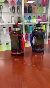 3.2L 2.2L Large Capacity Outdoor Sports Cold Water Pot Plastic PETG Stainless Steel Cover Outdoor Portable Large Water Bucket