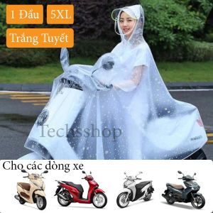 Áo mưa cánh tròn có nón trùm gương chiếu hậu và đèn trong suốt Áo mưa đi xe máy cho người lớn Áo mưa xe máy điện cho học sinh