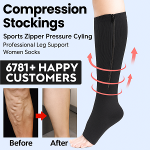 Zipper socks line comfort effect fatiguerelieving compression socks Legs leg lift socks