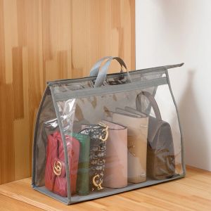 Transparent Bag Storage Dust Bag Organizer Zipper Handbag Protector Hanging Bag Pouch Waterproof Bags
