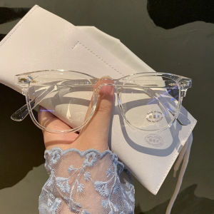 Kacamata Anti Radiasi Bingkai Persegi Panjang Retro Style Lensa Bening Eyewear Glasses