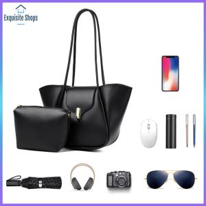 Large PU Leather Shoulder Bag for Women for Work Leisure Travel Shopping