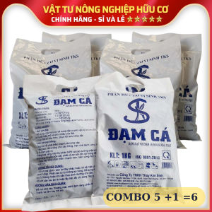 (Combo 5kg) ĐẠM CÁ VIÊN NÉN TAN CHẬM Phân Hữu Cơ Vi Sinh Bớn Gốc Giàu Dinh Dưỡng Kích Rễ Ngừa Nấm