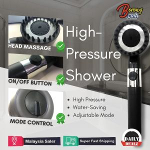 3 in 1 Multi-Functional Mode Shower Head Massageable Handheld Water Saving / 3 Dalam 1 Pelbagai Mod Pancuran Air Kepala