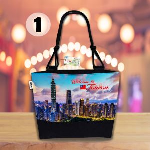Tote bag taiwan tas souvenir negara taiwan 6 motif siap kirim TSH 001