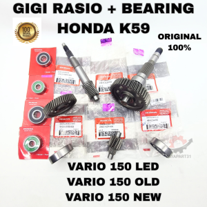 PAKET GIGI RASIO SET + BEARING HONDA K59 ASLI ORIGINAL VARIO 150 LED OLD NEW