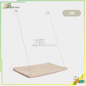 เปลแมวติดกระจก เตียงแมว เบาะแมว ขนาดใหญ่ 55x35ซม รับน้ำหนักได้ถึง 20 kg ถ้วยดูดที่มีประสิทธิภาพ มั่นคงและไม่หลุดง่าย ของเล่นแมว