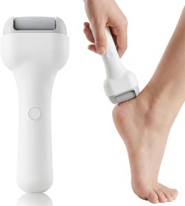 Máy tẩy tế bào chết cho chân phiên bản mới 2026 máy tẩy tế bào chết điện có thể sạc lại dụng cụ chăm sóc bàn chân máy chà chân dành cho phụ nữ nam giới chăm sóc gót chân (màu trắng phiên bản cơ bản).