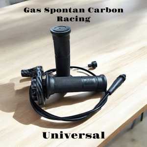 Gas Spontan Carbon Bebek Racing Universal