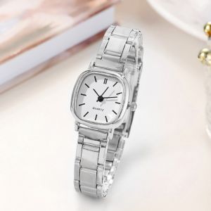 Modern Square Minimalist Watch Alloy Quartz Bracelet For Working Women Business Casual Aesthetics