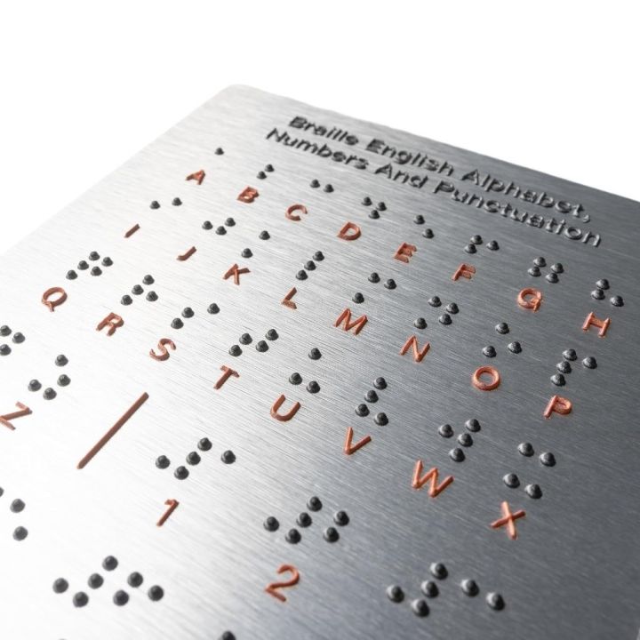 ZIAAN Efficient Braille Alphabet Board Aluminum Professional Braille ...