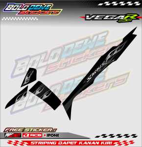 STRIPING VARIASI YAMAHA VEGA R NEW  DESAIN API / STICKER LIST MOTOR YAMAHA VEGA R BARU