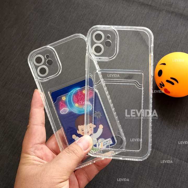 Iphone 11 Pro Max Card Case Clear Slot Kartu Bening Case Iphone