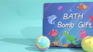 Kids Bath Bombs with Surprise Inside Ocean Toy Bath Salt Ball Sleeve 12-Pack Surprise Bath Bombs with Toys Easter Basket Stuffers & Egg Fillers (1set)