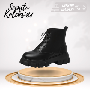 Sepatu Boots Wedges Flat Wanita Premium 243 Sepatukoleksi