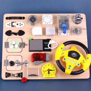 Baobaoz Wooden Science Board Steering Busy Board Montessori Unlocking Early Education Toys