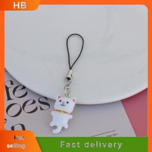 HB Cartoon Cat Phone Strap Keychain Bag Decor For Women Girls Cute Long-tailed Cat Anti Lost Cellphone Chain Pendant Phone Lanyard