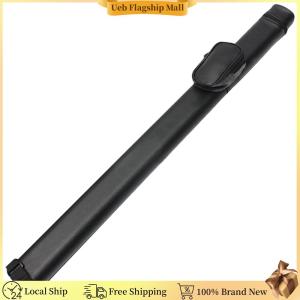 [Ueb Flagship Mall] Pool Cue Case Pouch Holder Leather Pool Cue Stick Carrying Bag Billiard Cue Portable Container Fit for 1/2 Snooker Billiard
