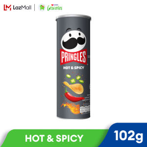 Pringles HOT & SPICY Flavour Potato Crisp Chips 1 Can 102g (Halal)